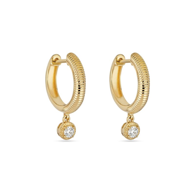 Stone and Strand 14K Yellow Gold Cyndi Earrings Side Image