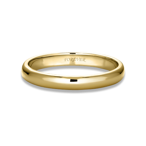 Stone and Strand 14K Yellow Gold Classique Band 3mm Engraved Image