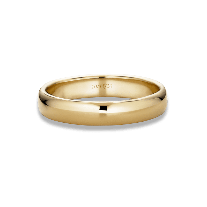 Stone and Strand 14K Yellow Gold Classique Band 4mm Front Image