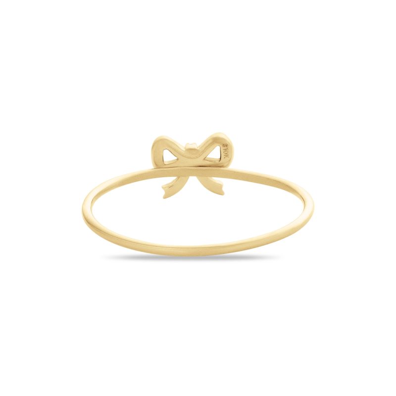 DAINTY DIAMOND BOW RING REAR