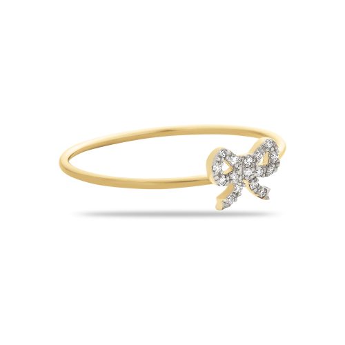 DAINTY DIAMOND BOW RING SIDE