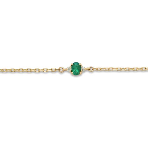 DAINTY EMERALD LUXE BRACELET SIDE