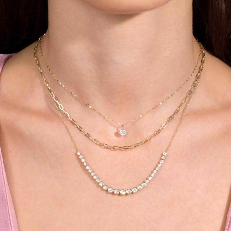 DAINTY PAPERCLIP CHAIN NECKLACE ON BODYcopy