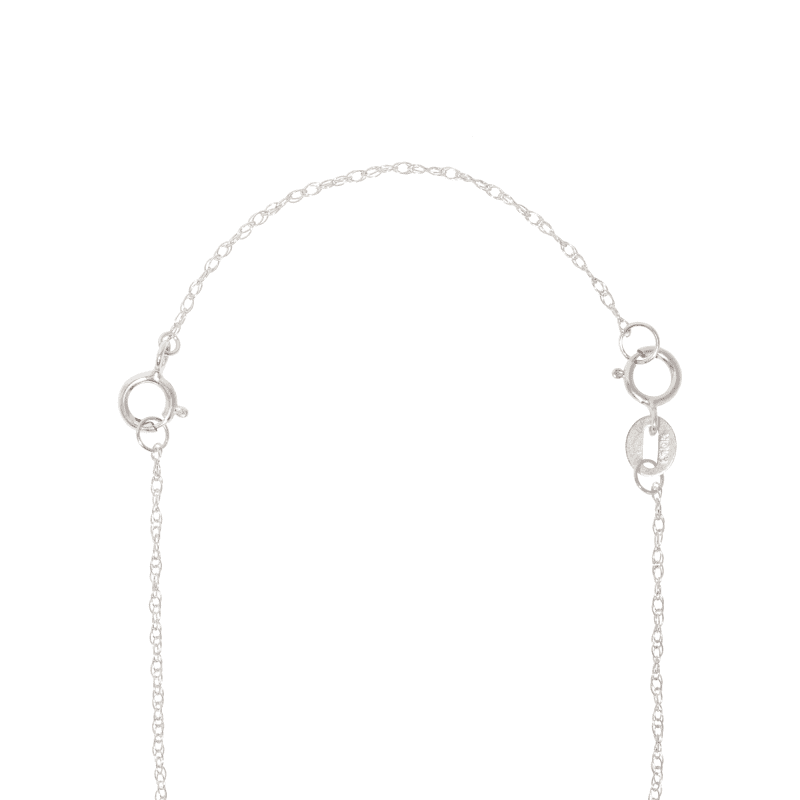 Stone and Strand 10K White Gold Dainty Twist Necklace Extender Front Image