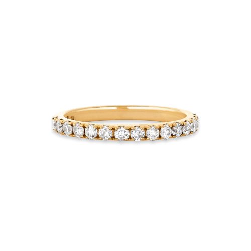 Stone and Strand 14K Yellow Gold Classic Diamond Half Eternity Band Front Image