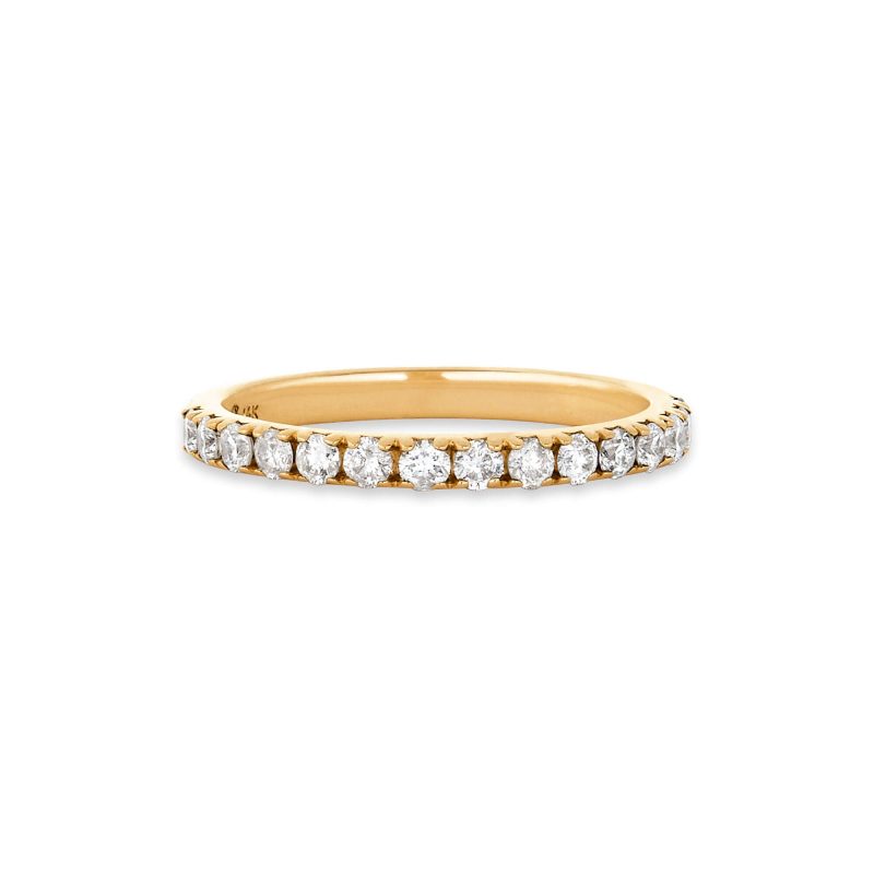 Stone and Strand 14K Yellow Gold Classic Diamond Half Eternity Band Front Image