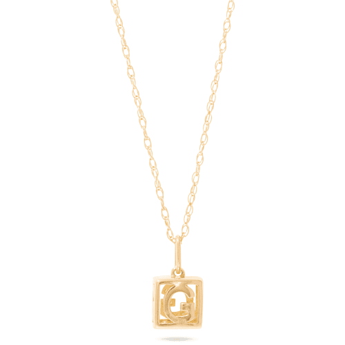 DIAMOND BABY BLOCK NECKLACE REAR