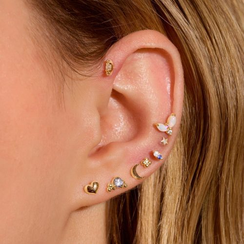 DIAMOND BEAD PIERCING EARRING ON BODY