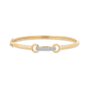 Stone and Strand 14K Yellow Gold Diamond Bridle Bangle Front Image