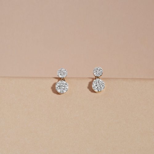 DIAMOND BURST DANGLE EARRINGS EDITORIAL