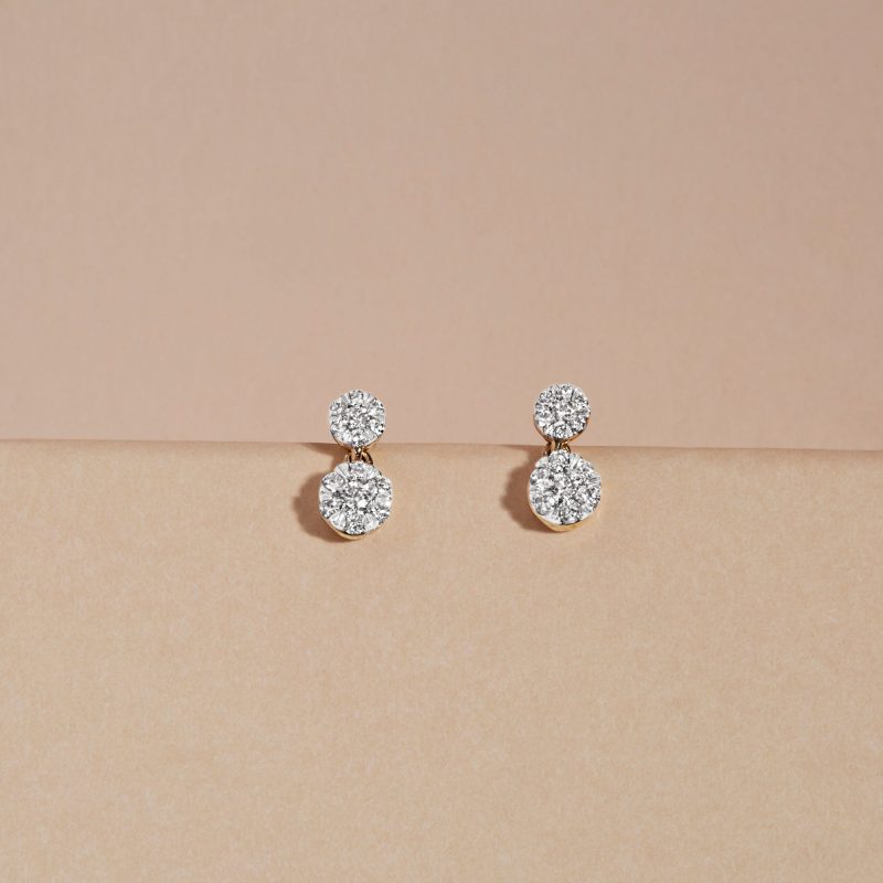 DIAMOND BURST DANGLE EARRINGS EDITORIAL