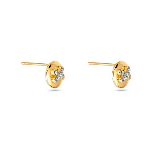 DIAMOND BUTTON STUDS SIDE