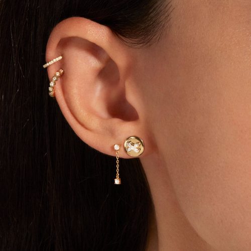 DIAMOND BUTTON STUDS WEAR IT WITH