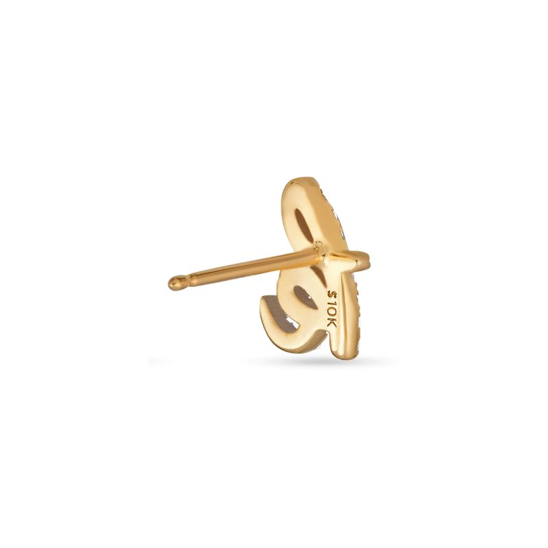 DIAMOND CURSIVE STUD REAR