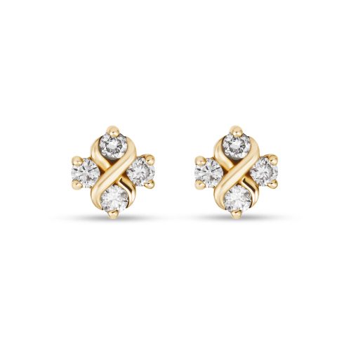 Stone and Strand 10K Yellow Gold Diamond Everlasting Studs Front Image