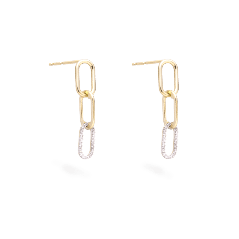 DIAMOND LINKED UP EARRINGS FRONT 2