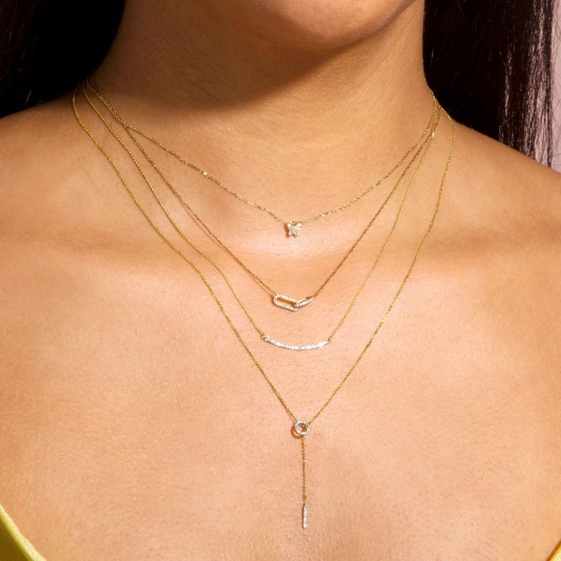 DIAMOND LINKED UP NECKLACE WEAR IT WITH