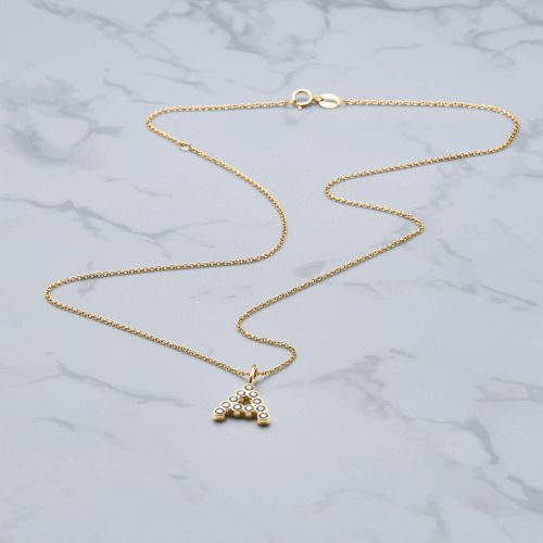 DIAMOND MOCHI INITIAL NECKLACE EDITORIAL