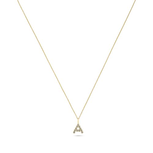 DIAMOND MOCHI INITIAL NECKLACE FRONT 2