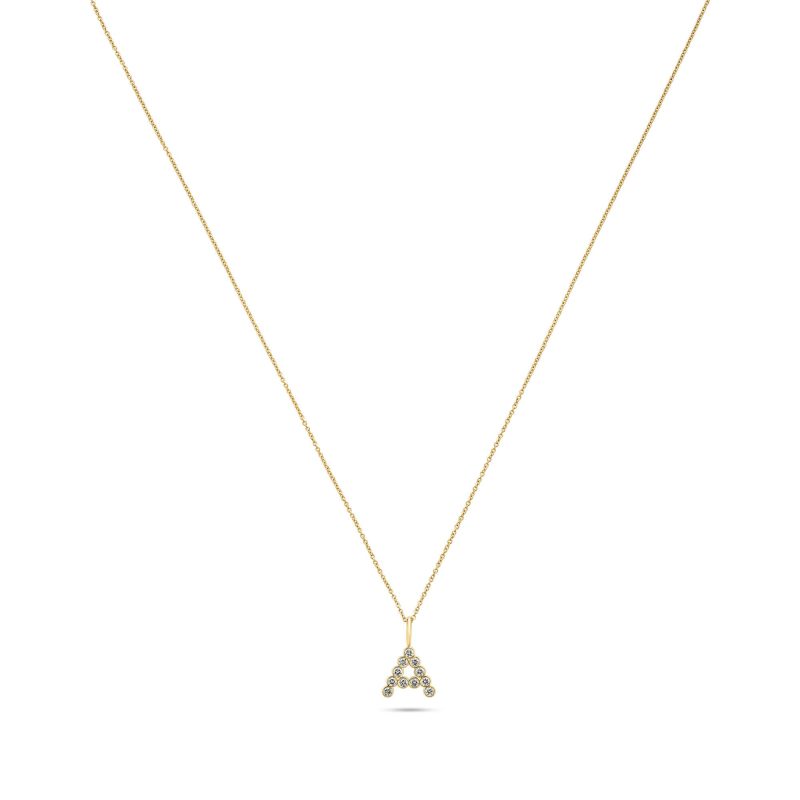 DIAMOND MOCHI INITIAL NECKLACE FRONT 2