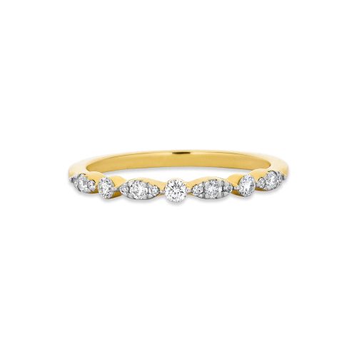 Stone and Strand 10K Yellow Gold Diamond Muse Band Front Image