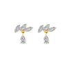 Stone and Strand 10K Yellow Gold Diamond Muse Drop Studs Front Image