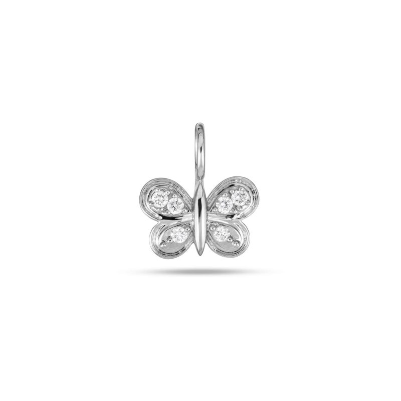 DIAMOND PUFF BUTTERFLY CHARM FRONT