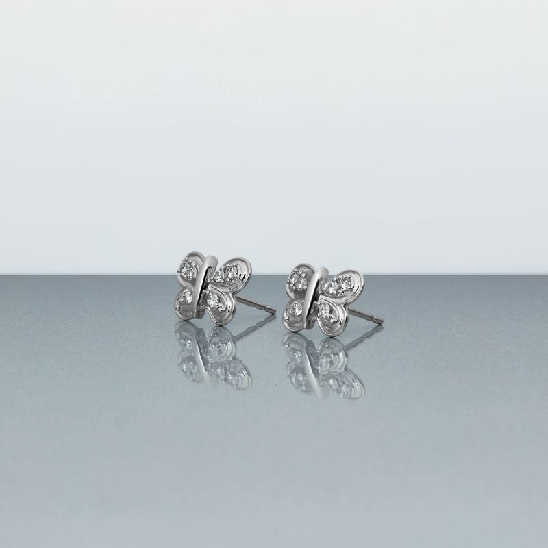 DIAMOND PUFF BUTTERFLY STUDS EDITORIAL