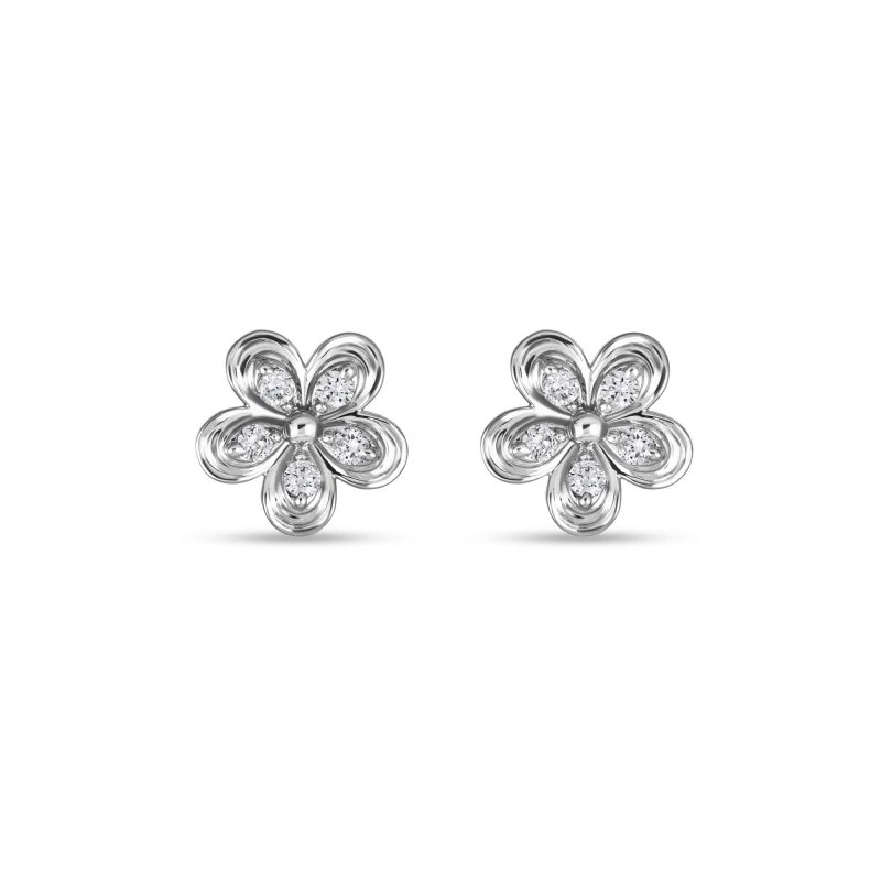 DIAMOND PUFF DAISY STUDS FRONT