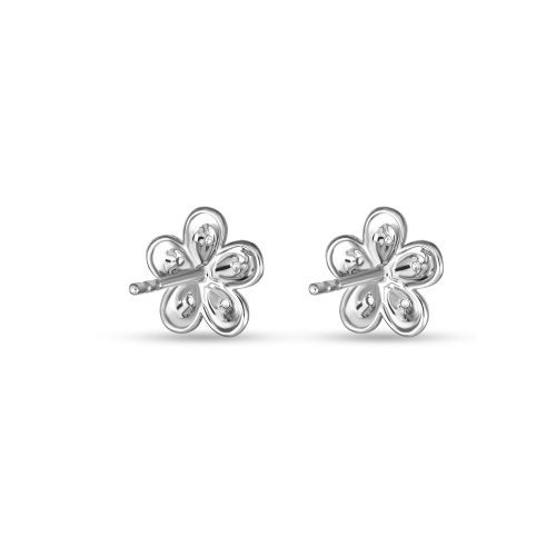 DIAMOND PUFF DAISY STUDS REAR