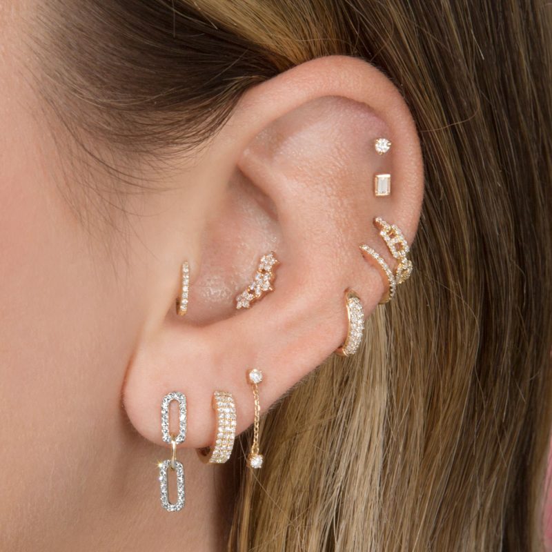 DIAMOND SPARKLE CHAIN EARRINGS WEAR IT WITH