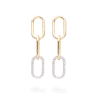 Stone and Strand 10K Yellow Gold Small Diamond Linked Up Earrings Front Image