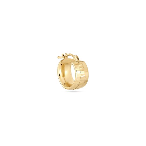 Stone and Strand 14K Yellow Gold Disco Huggies Single Image