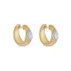 Stone and Strand 14K Yellow Gold Disco Pear Huggies Side Image