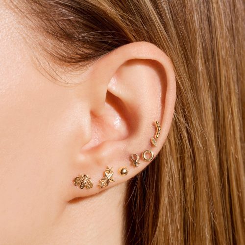 DOMED BUTTON PIERCING EARRING WEAR IT WITH