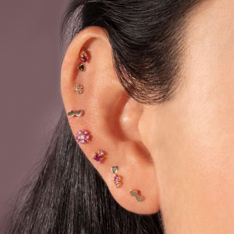 DOUBLE LOVE STUDS FULL LOOK