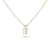 Stone and Strand 14K Yellow Gold Dainty Little Lock Necklace Close Up Image