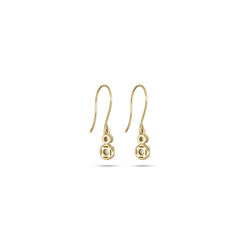 Diamond Duo Bonbon Drop Earrings Back