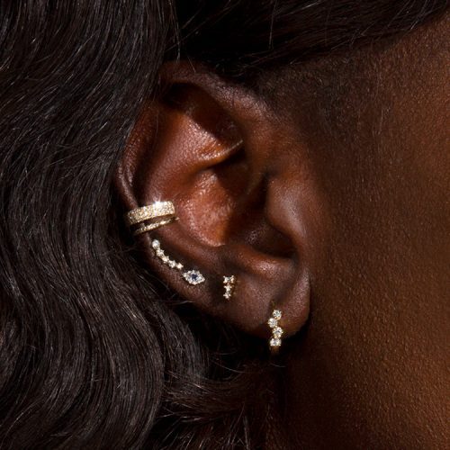 Diamonds On Diamonds Ear Cuff