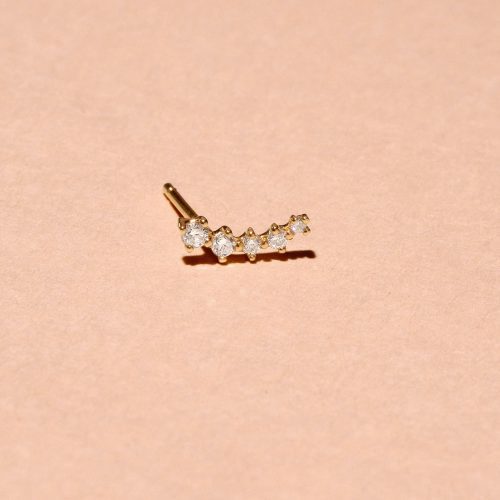 EAR TO EAR DIAMOND CURVE STUDS EDITORIAL