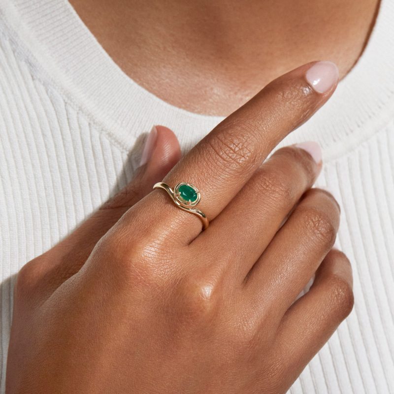 EMERALD BON BON MERGE RING ON BODY