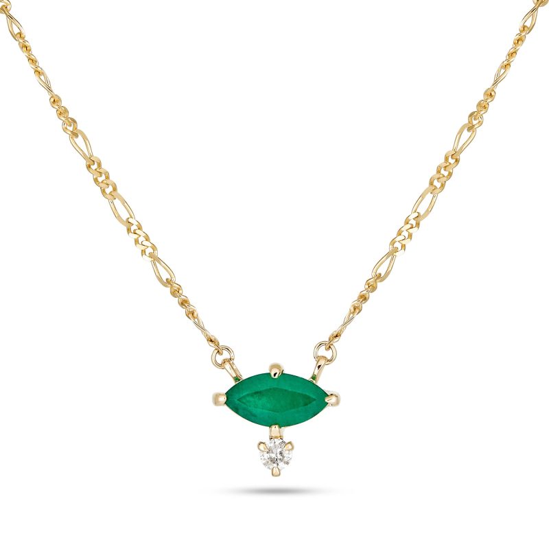 EMERALD MARQUISE NECKLACE FRONT