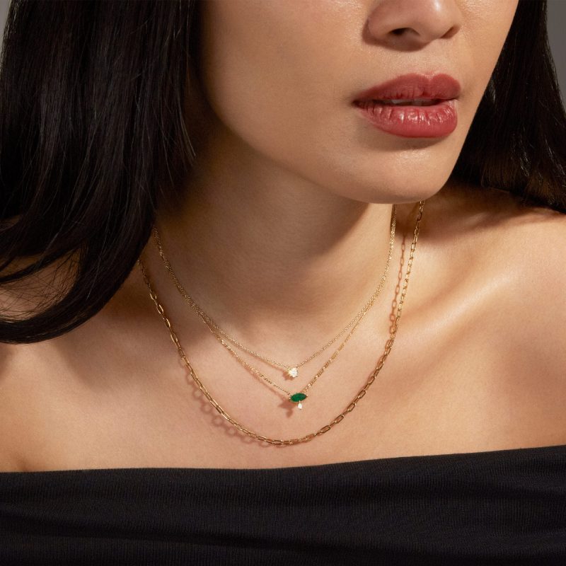 EMERALD MARQUISE NECKLACE WEAR IT WITH