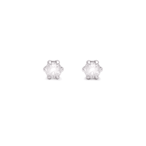 Stone and Strand Sterling Silver Fairy Lights Diamond Studs Front Image