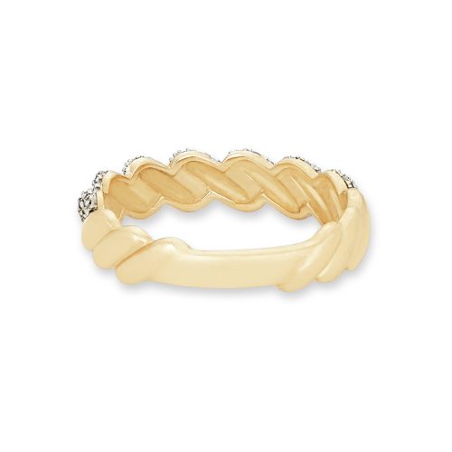 FINE DIAMOND BRIOCHE RING REAR