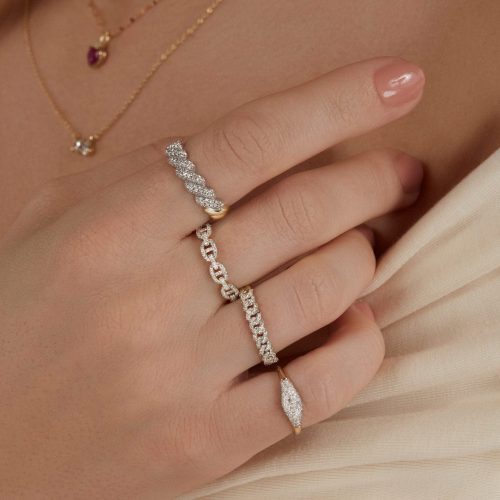 FINE DIAMOND BRIOCHE RING WEAR IT WITH