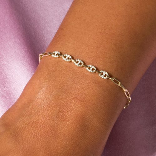 FINE DIAMOND MARITIME BRACELET ON BODY