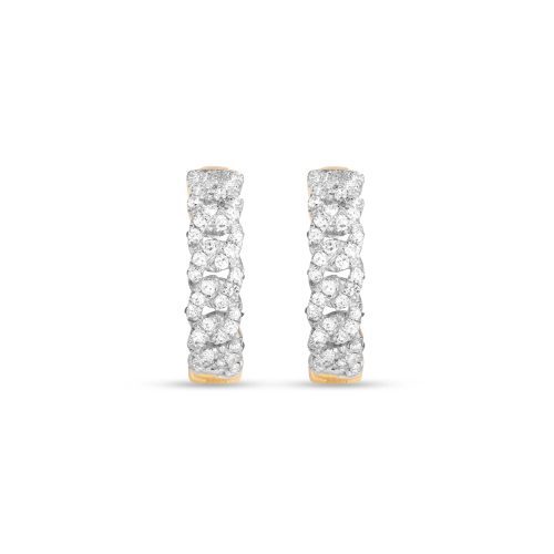 FINE DIAMOND PAVE CHAIN EARRINGS FRONT