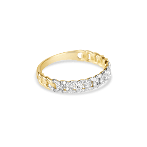 FINE DIAMOND PAVE CHAIN RING SIDE