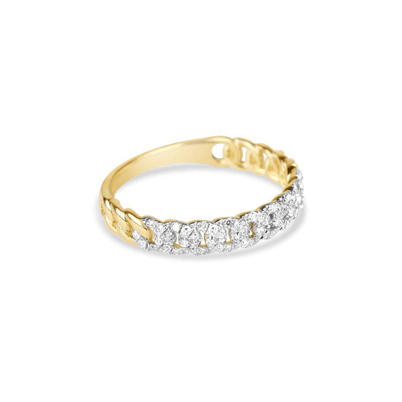 FINE DIAMOND PAVE CHAIN RING SIDE